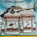 Aircraft Design CH-136 Kiowa CH136 Ugly Christmas US Army 3D Sweater Gift Veteran