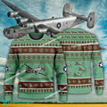 Aircraft Design Consolidated B-24 Liberator B24 Ugly Christmas US Army 3D Sweater Gift Veteran