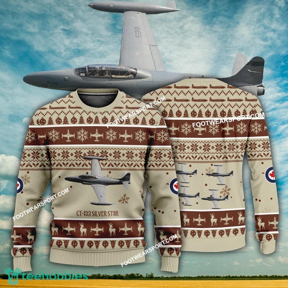 Aircraft Design CT-133 Silver Star CT133 Ugly Christmas 3D Sweater Gift Veteran