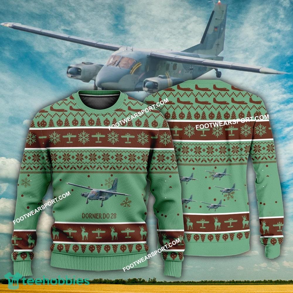 Aircraft Design Dornier Do 28 Ugly Christmas 3D Sweater Gift Veteran