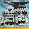 Aircraft Design English Electric Lightning Ugly Christmas 3D Sweater Gift Veteran