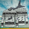 Aircraft Design F-16 Fighting Falcon F16 Ugly Christmas US Air Force 3D Sweater Gift Veteran