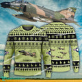 Aircraft Design F-4 Phantom II F4 Ugly Christmas US Air Force 3D Sweater Gift Veteran