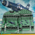 Aircraft Design F4U Corsair Ugly Christmas US Navy 3D Sweater Gift Veteran