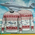 Aircraft Design Gloster Meteor Ugly Christmas 3D Sweater Gift Veteran