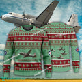 Aircraft Design Hawker Siddeley HS 748 ver 2 Ugly Christmas 3D Sweater Gift Veteran