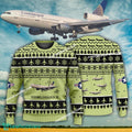 Aircraft Design McDonnell Douglas DC-10 DC 10 Ugly Christmas 3D Sweater Gift Veteran