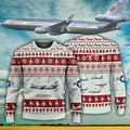 Aircraft Design McDonnell Douglas MD-11 MD11 version 2 Ugly Christmas 3D Sweater Gift Veteran