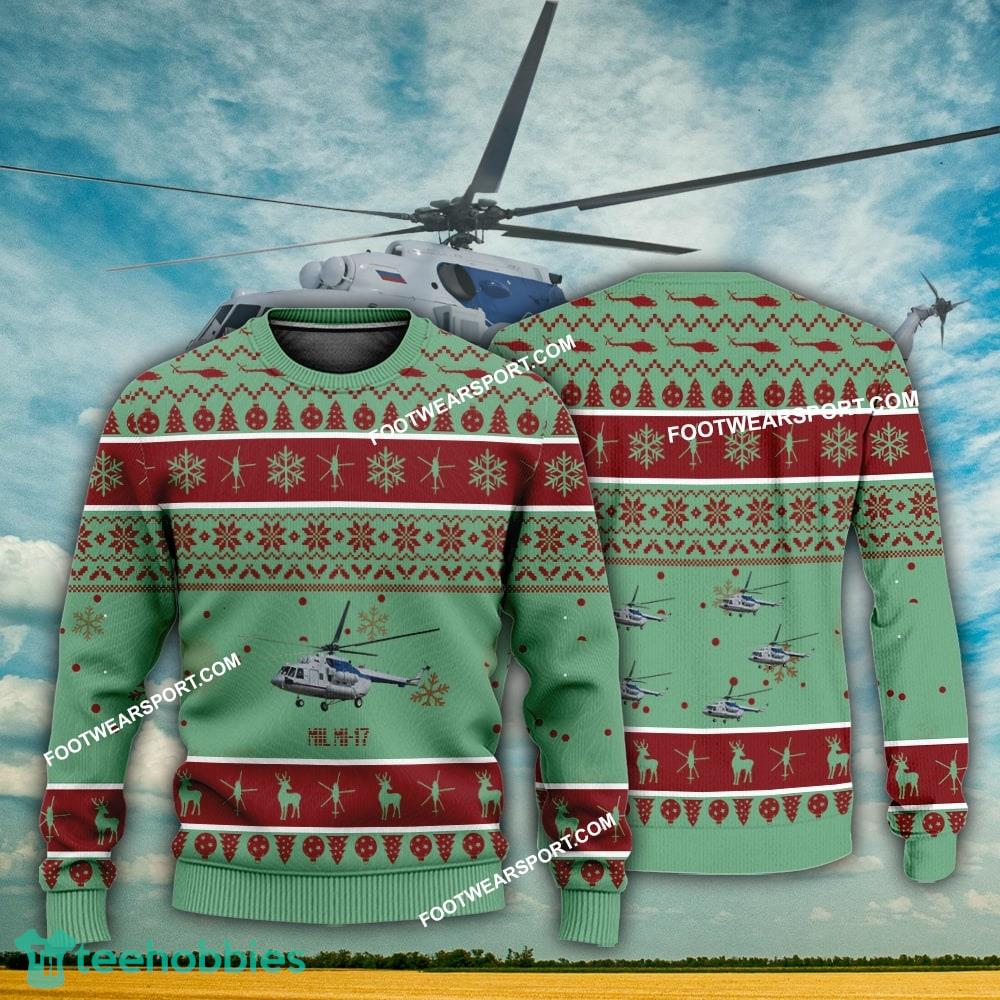 Aircraft Design Mil Mi-17 Mi17 Ugly Christmas 3D Sweater Gift Veteran