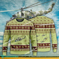 Aircraft Design Mil Mi-24 Mi24 Ugly Christmas 3D Sweater Gift Veteran