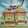 Aircraft Design Piper PA-24 Comanche PA24 Ugly Christmas 3D Sweater Gift Veteran
