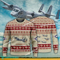 Aircraft Design RV-1D Mohawk OV1 RV1D Ugly Christmas US Army 3D Sweater Gift Veteran
