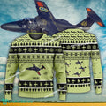 Aircraft Design Saab 105 Ugly Christmas 3D Sweater Gift Veteran