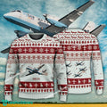 Aircraft Design Saab 340 Ugly Christmas 3D Sweater Gift Veteran