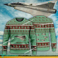Aircraft Design Saab 35 Draken Ugly Christmas 3D Sweater Gift Veteran