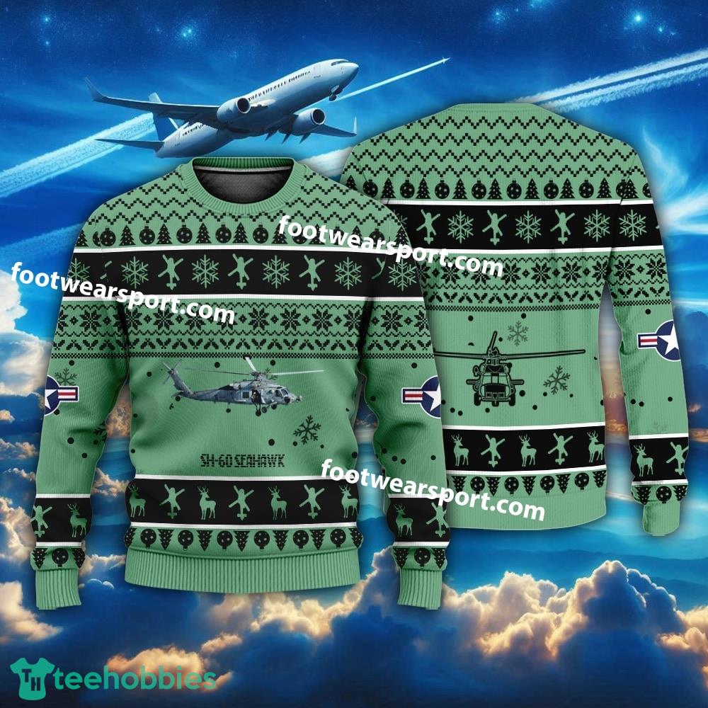 Aircraft SH-60 Seahawk SH60 US Navy Christmas Sweater Gift Veteran