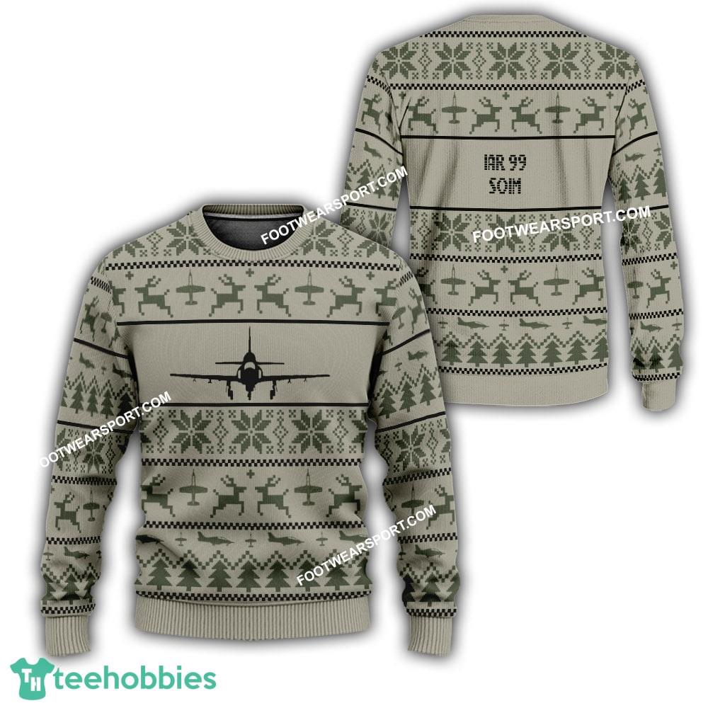 Aircraft Veteran IAR 99 Soim Knitted Christmas Sweater Gift For Army