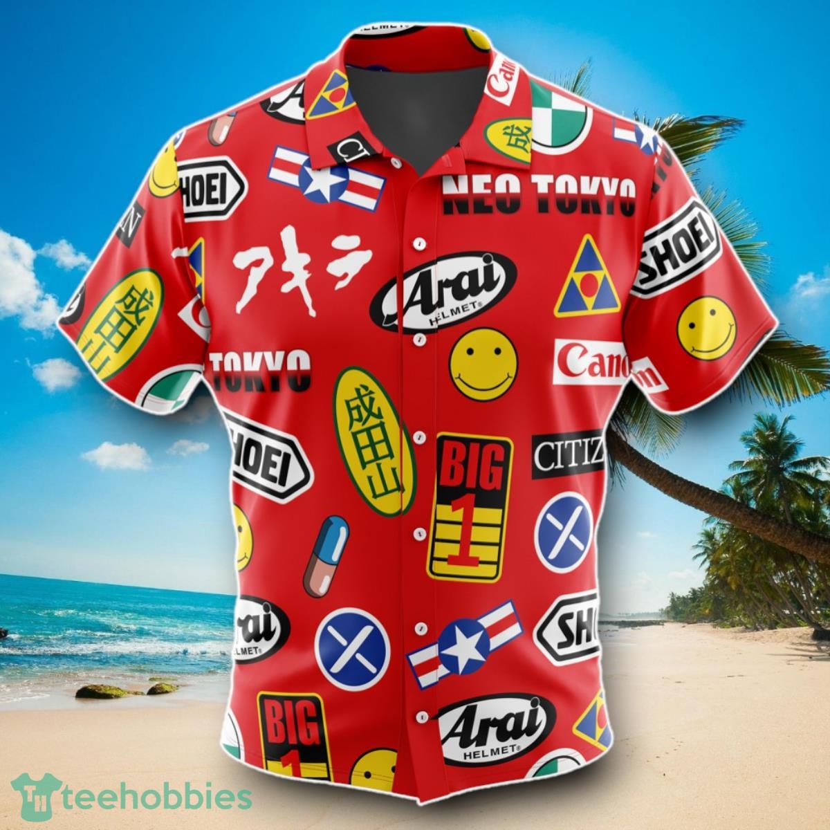 Akira Full Decals Men’s Short Sleeve Button Up Hawaiian Shirt Impressive Gift