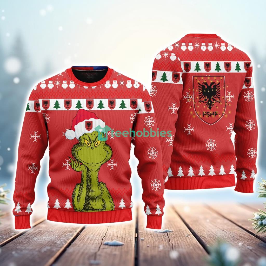 Albania National Football The Grinch Funny Merry Christmas Uglly Sweater 3D New Trend
