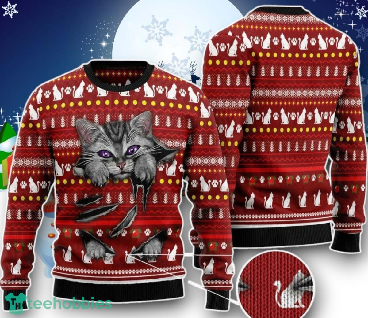 All I Want For Christmas Is More Cats Ugly Christmas Sweater Unique Gift