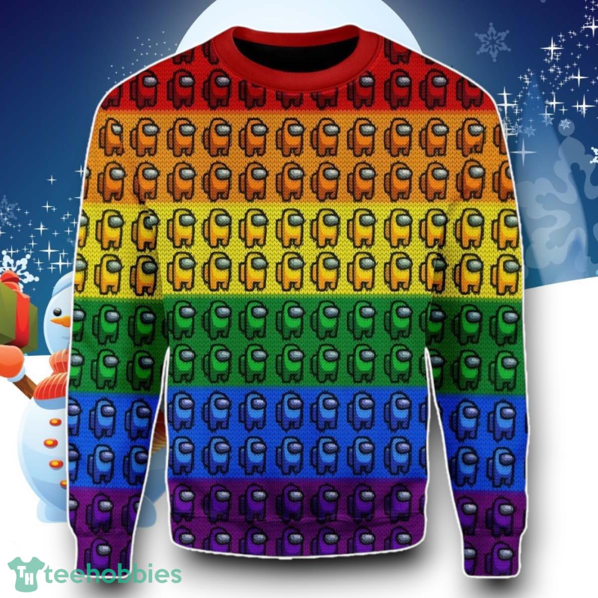 Among Us Gay Pride 3D Sweater Ugly Christmas Unique Gift