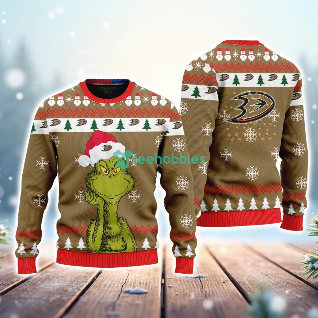 Anaheim Ducks The Grinch Funny Merry Christmas Uglly Sweater 3D New Trend