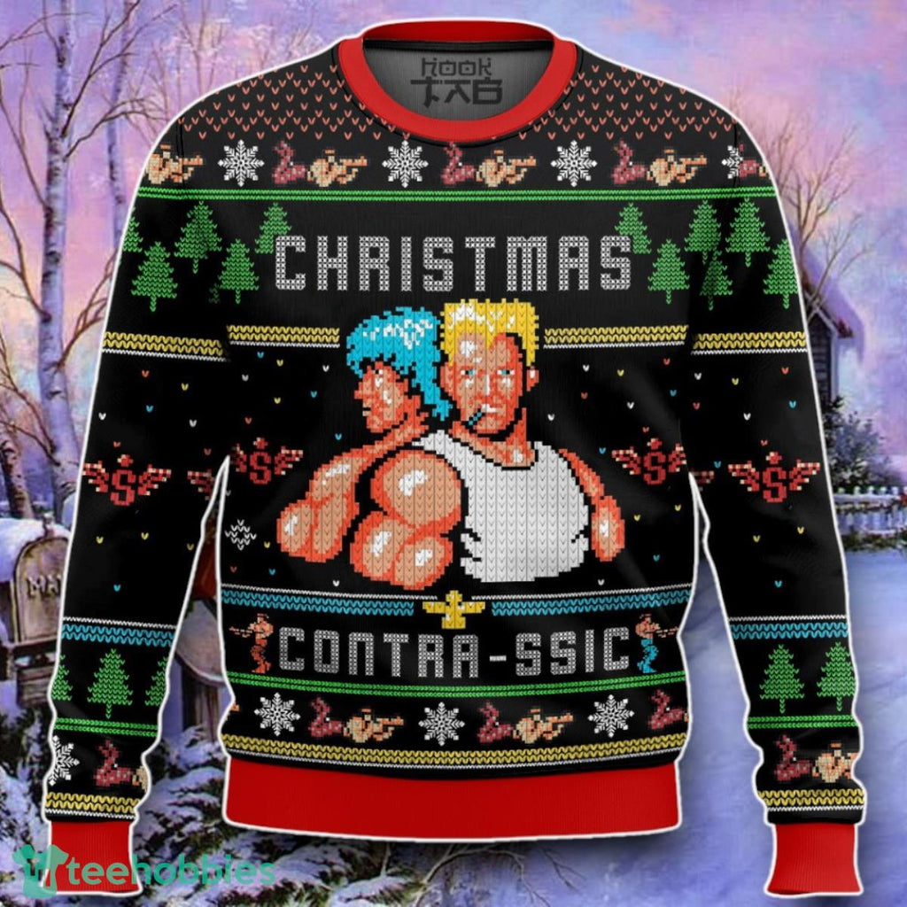 Arcade Game Contra Ugly 3D Sweater Style Gift