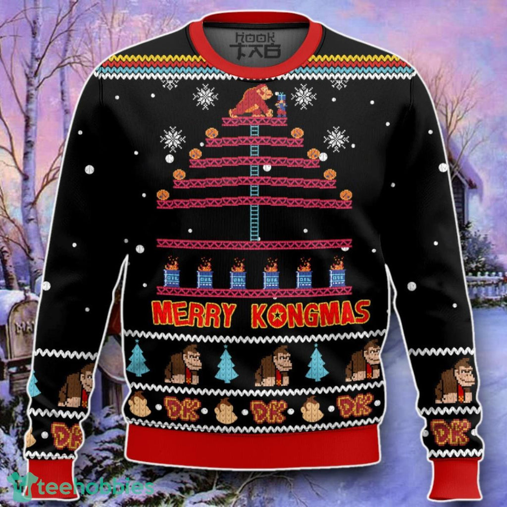 Arcade Game Donkey Kong Ugly 3D Sweater Style Gift