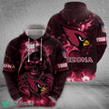Arizona Cardinals Fire Skull Apparel Halloween 3D Hoodie For Men Women