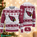 Arizona Cardinals Logo Ugly Christmas Sweater 3D Printed Unisex Sweater For Men And Women