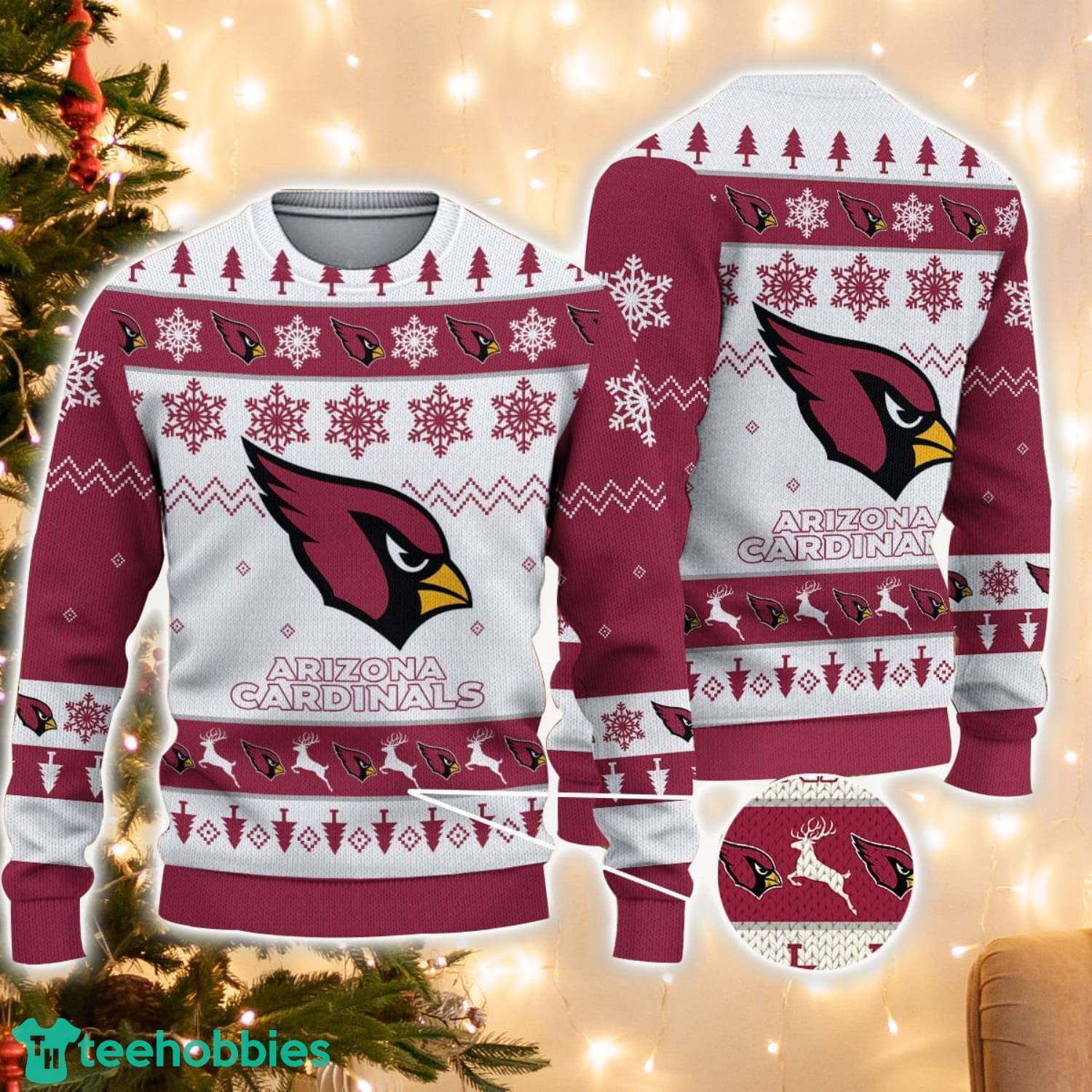 Arizona Cardinals Logo Ugly Christmas Sweater 3D Printed Unisex Sweater For Men And Women