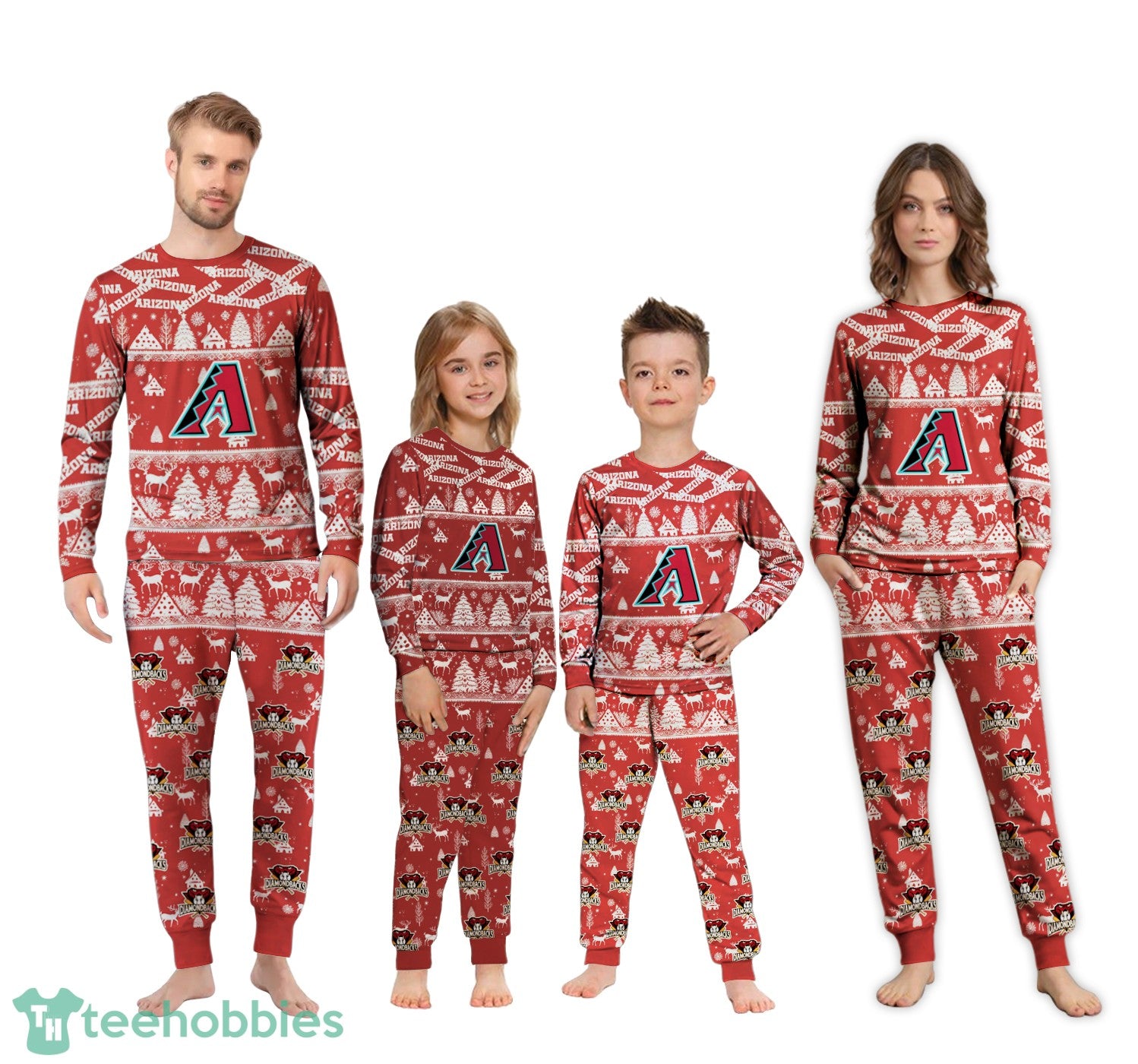Arizona Diamondbacks MLB Christmas Pattern Family Matching Pajamas Sets Best Gift For Christmas