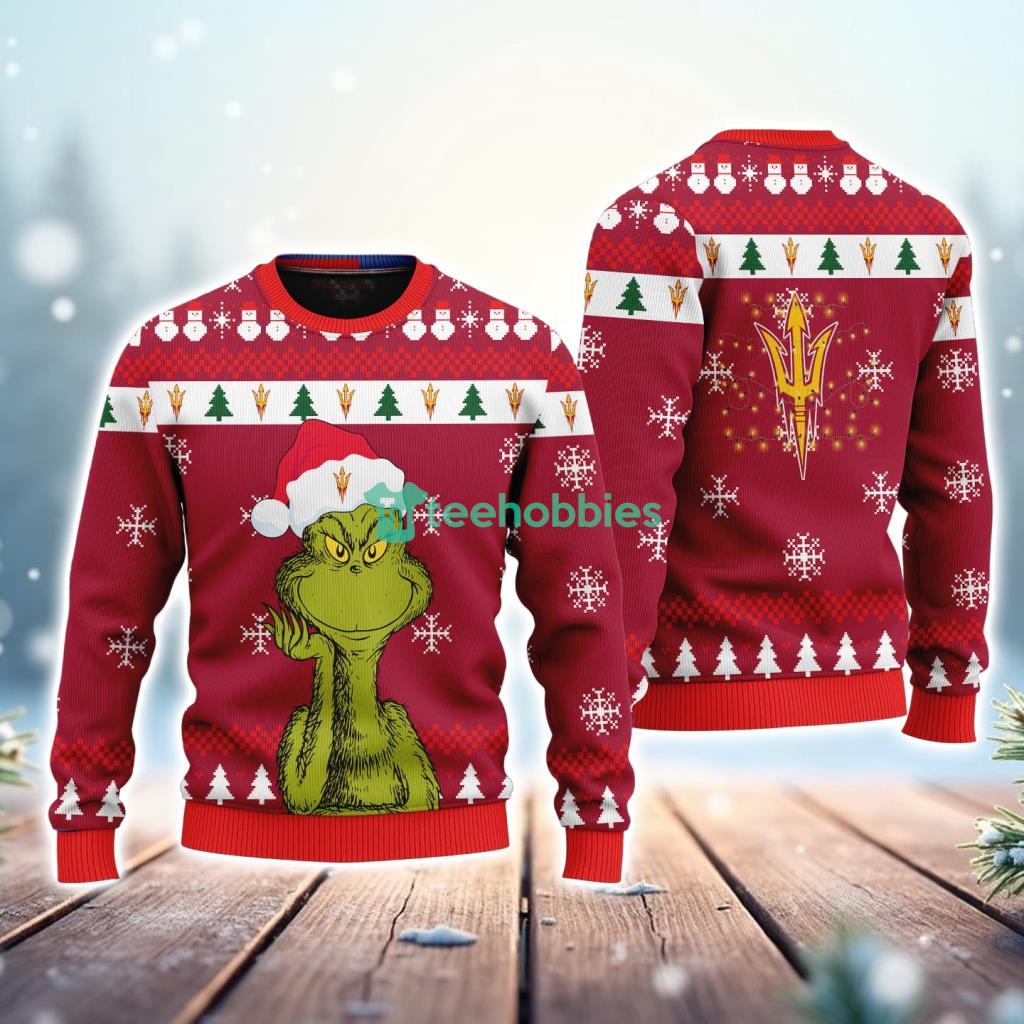 Arizona State NCAA The Grinch Funny Merry Christmas Uglly Sweater 3D New Trend