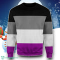 Asexual Pride Flag Christmas Sweater Unique Gift