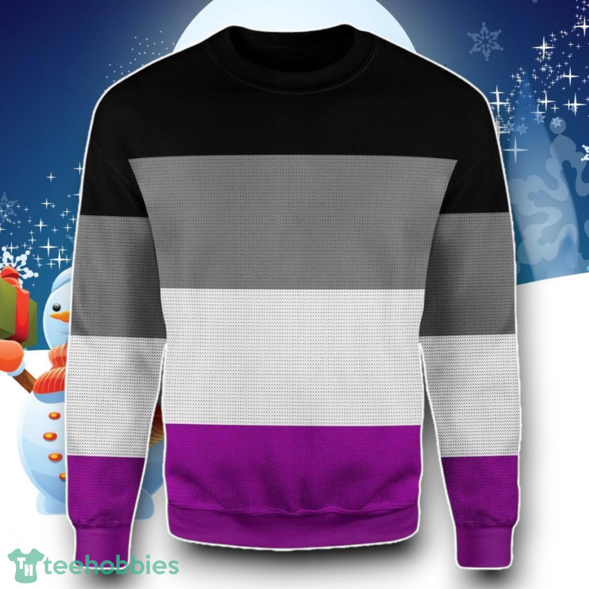 Asexual Pride Flag Christmas Sweater Unique Gift