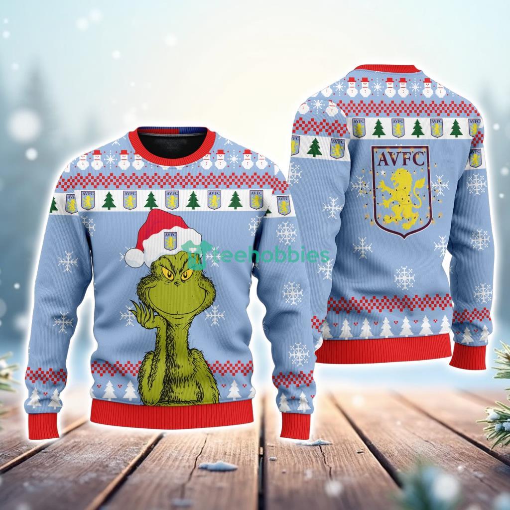 Aston Villa The Grinch Funny Merry Christmas Uglly Sweater 3D New Trend