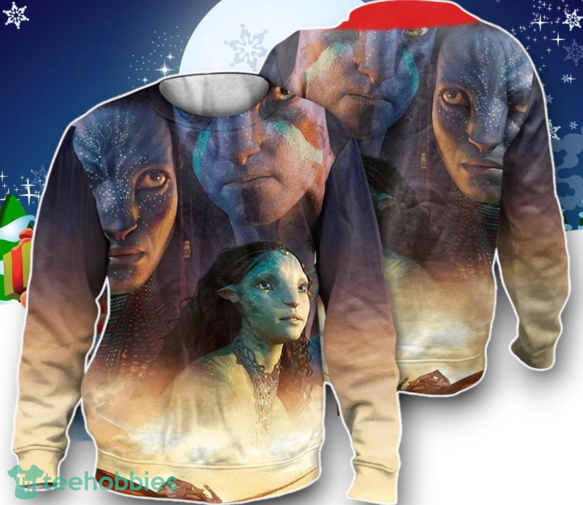 Avatar Poster Sweatshirt 3D Jake Sully Neytiri Ugly Christmas Sweater Unique Gift