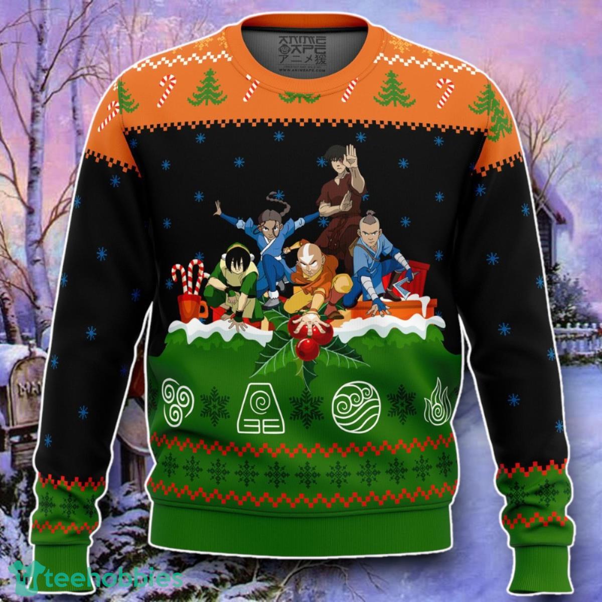 Avatar The Last Airbender On The Chimney Top Ugly Christmas 3D Sweater Style Gift