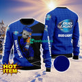 Baby Groot Hug Bud Light Beer Ugly Christmas 3D Sweater All Over Print
