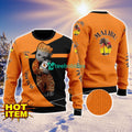 Baby Groot Hug Malibu Rum Ugly Christmas 3D Sweater All Over Print