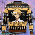 Be Mine Or Make Me Yours Maid Sama Ugly Christmas 3D Sweater Style Gift