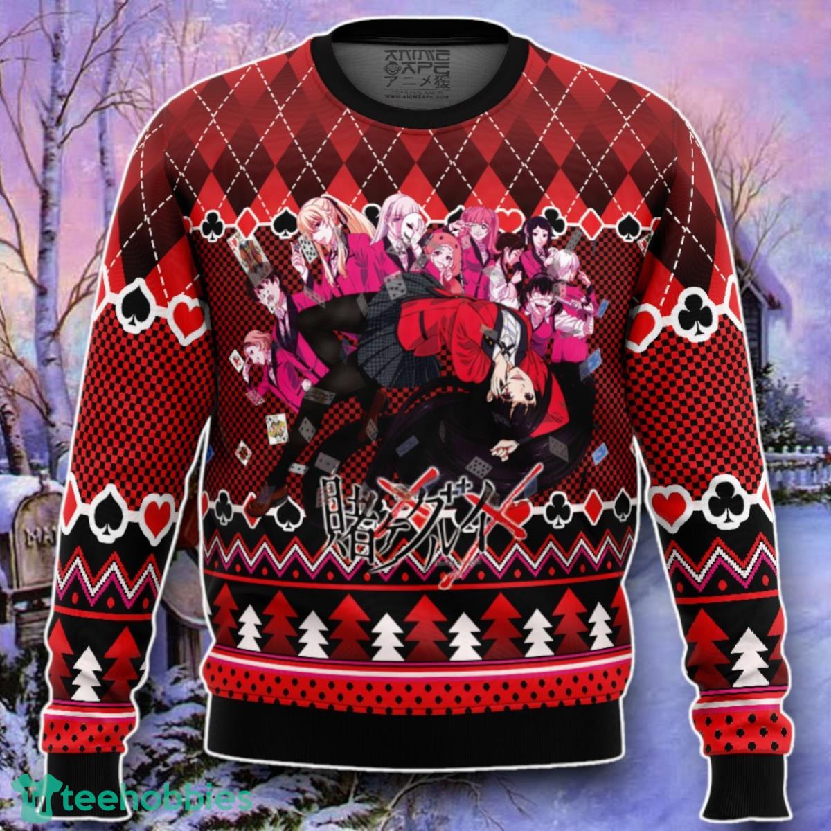 Beautiful Gambler Kakegurui Ugly Christmas 3D Sweater Style Gift