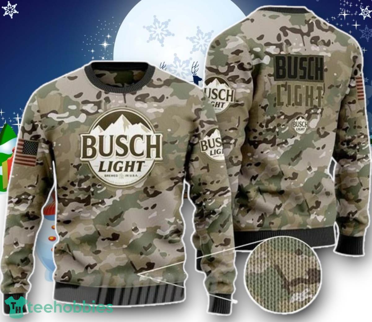 Beer Camo Army US Woolen Sweater Ugly Christmas Sweater Unique Gift