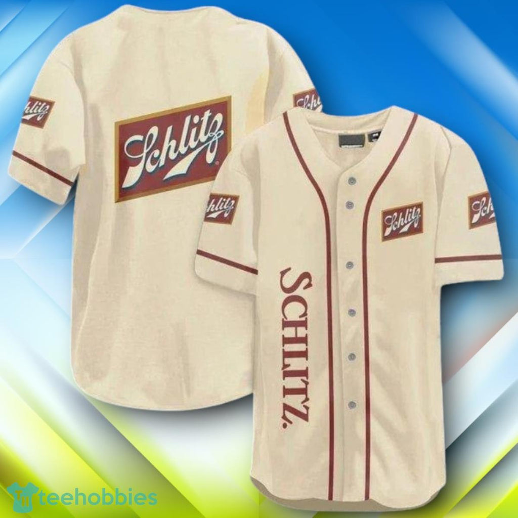 Beige Schlitz Beer Halloween Baseball Jersey Style Gift