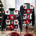 Bells and Stockings Ugly Christmas Sweater Christmas Pattern Sweater Red Green Holiday Sweater