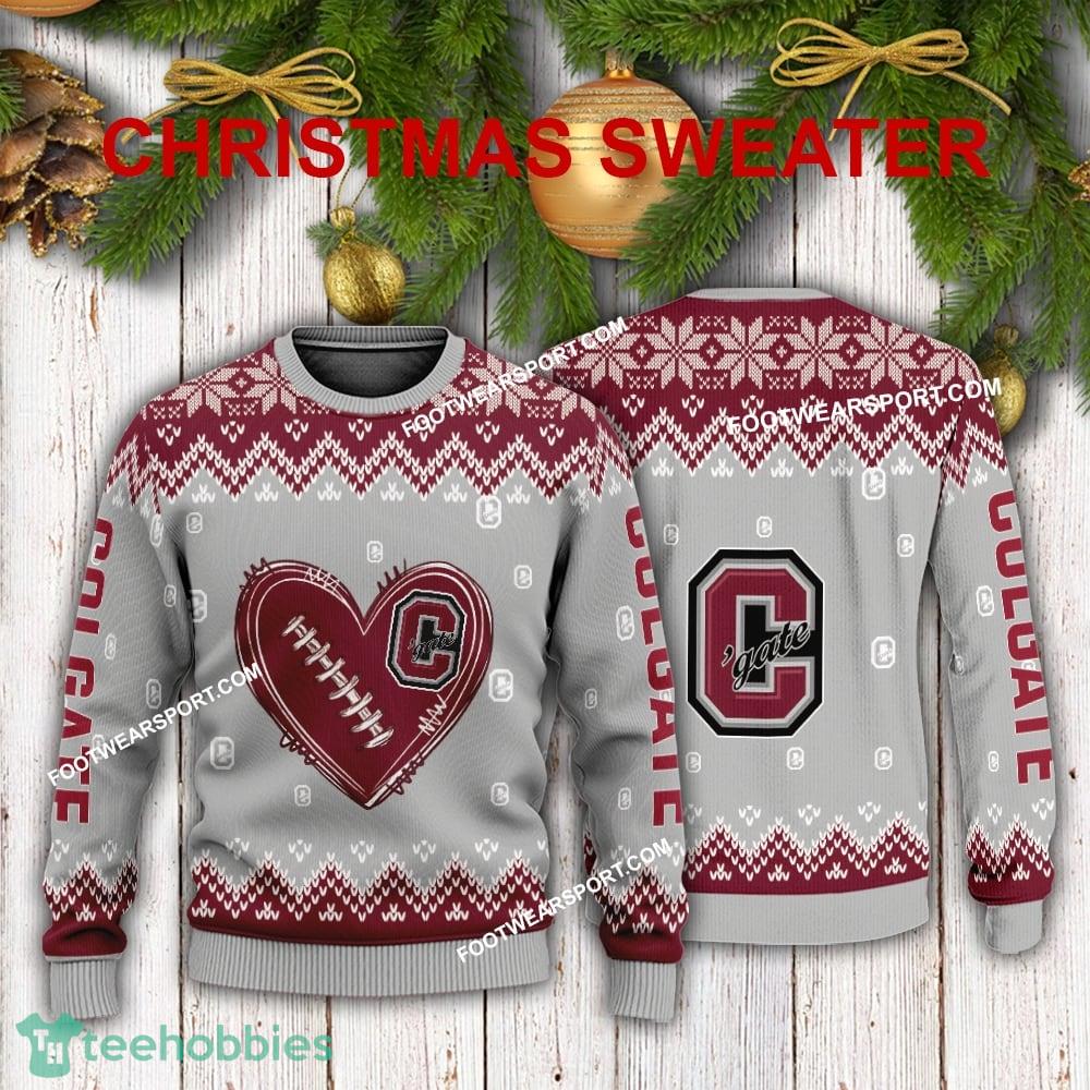 Design Heart Football Colgate Raiders Christmas Sweater Gift For Adult