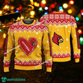 Design Heart Football Louisville Cardinals Christmas Sweater For Men Women
