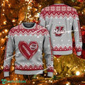 Design Heart Football Massachusetts Minutemen Christmas 3D Sweater For Men Women
