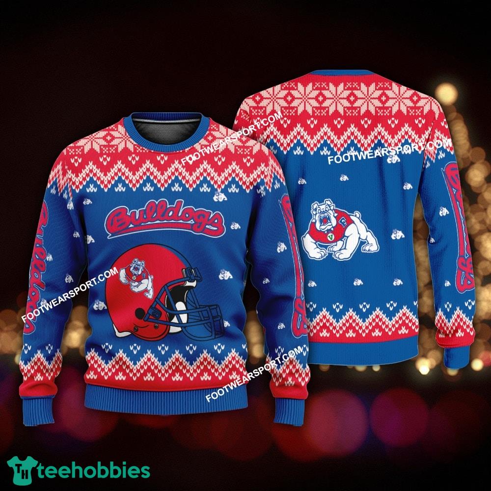 Design Helmet Fresno State Bulldogs Xmas Sweater For Men Women