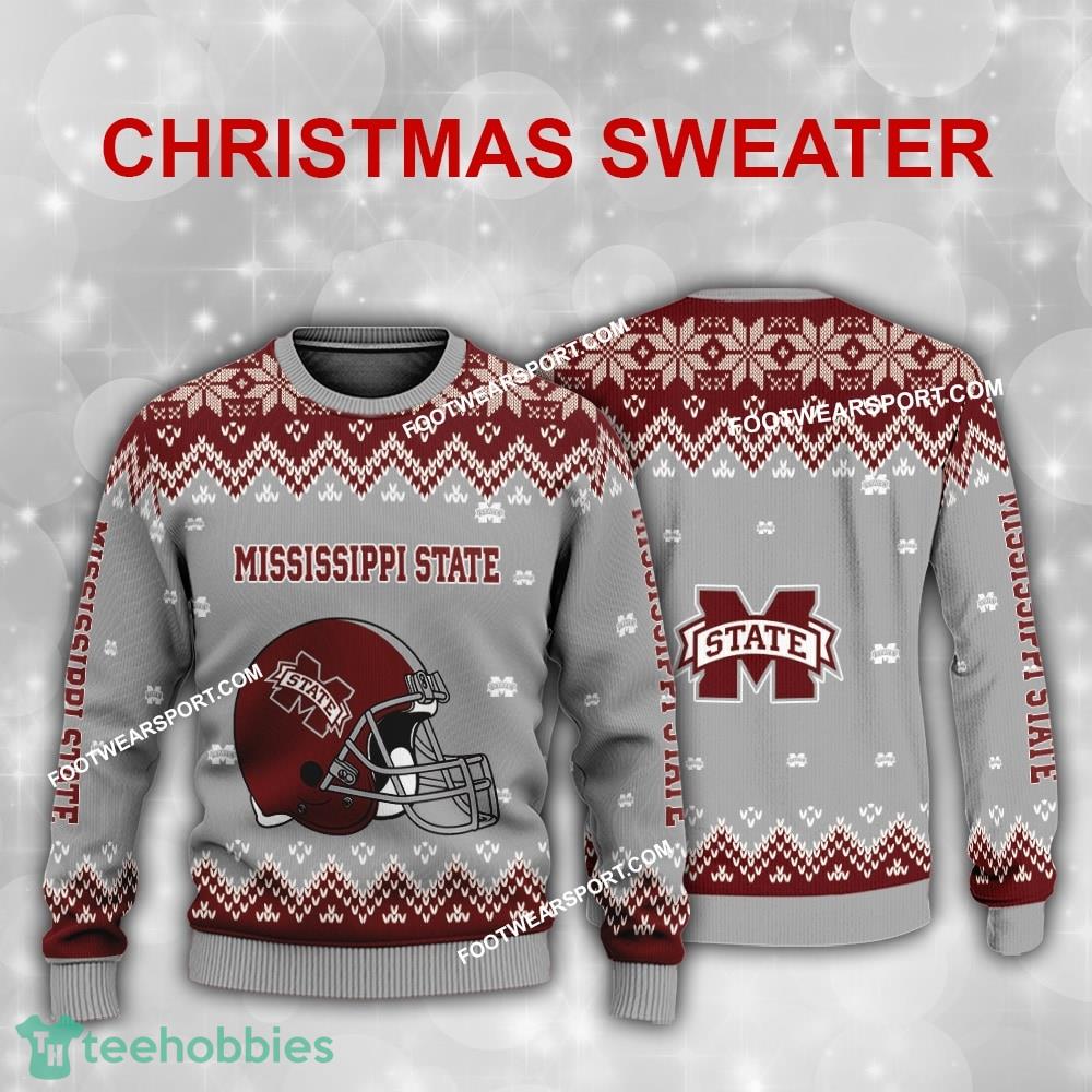 Design Helmet Mississippi State Bulldogs Christmas Sweater Gift For Adult